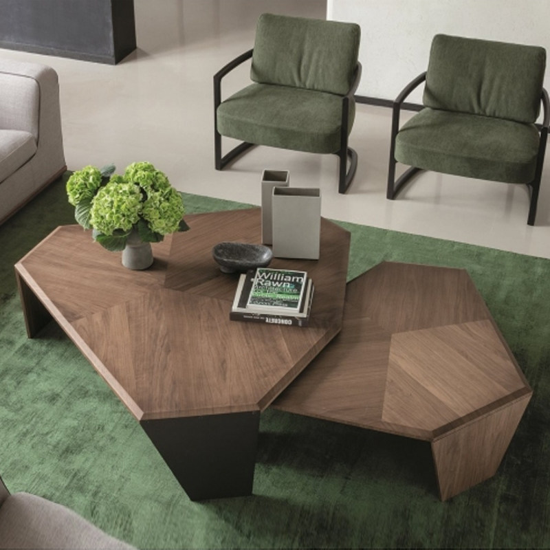 北欧现代客厅茶几组合原木矮桌实木现代简约设计师款意式茶桌