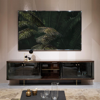 Degas德加定制意大利Visionnaire轻奢电视柜客厅储物现代玻璃地柜