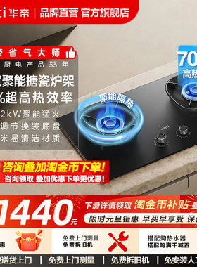 华帝燃气灶i10309煤气灶家用双灶台天然气液化气以旧换新补贴官方