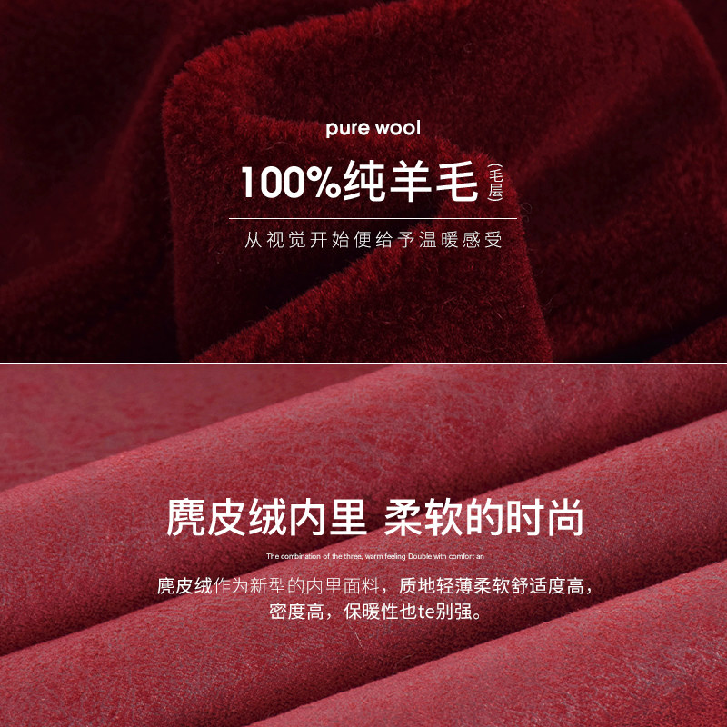 妈妈冬装本命年红色羊剪绒大衣中老年女高贵皮毛一体过年皮草外套