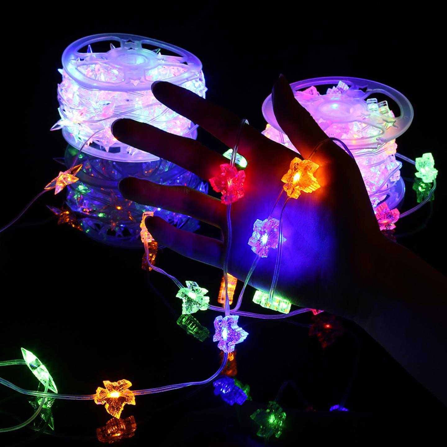 LED星星灯串满天星闪灯生日房间