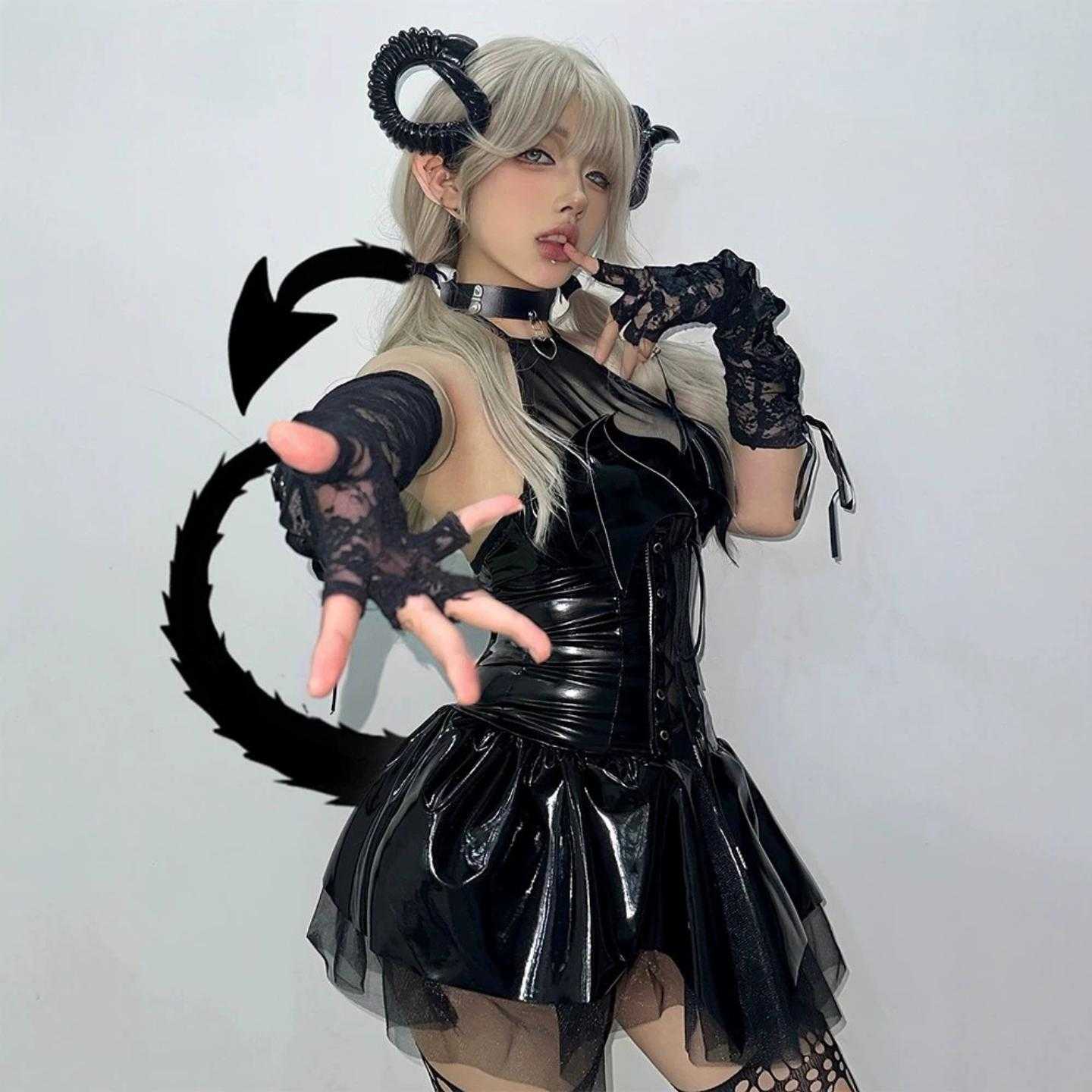 万圣节约会战袍纯欲小恶魔cos