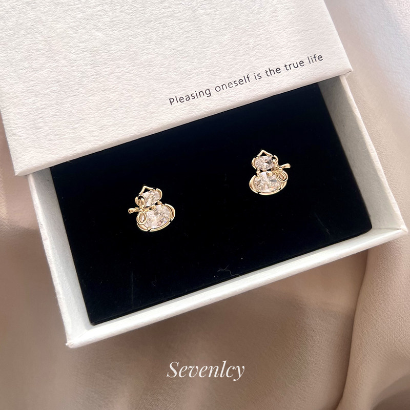 新品【葫生福】爆闪高品质锆石葫芦新年轻奢耳钉925银针,饰品/流行首饰/时尚饰品新,耳钉,淘宝优惠券,粉丝福利购,淘宝优惠卷