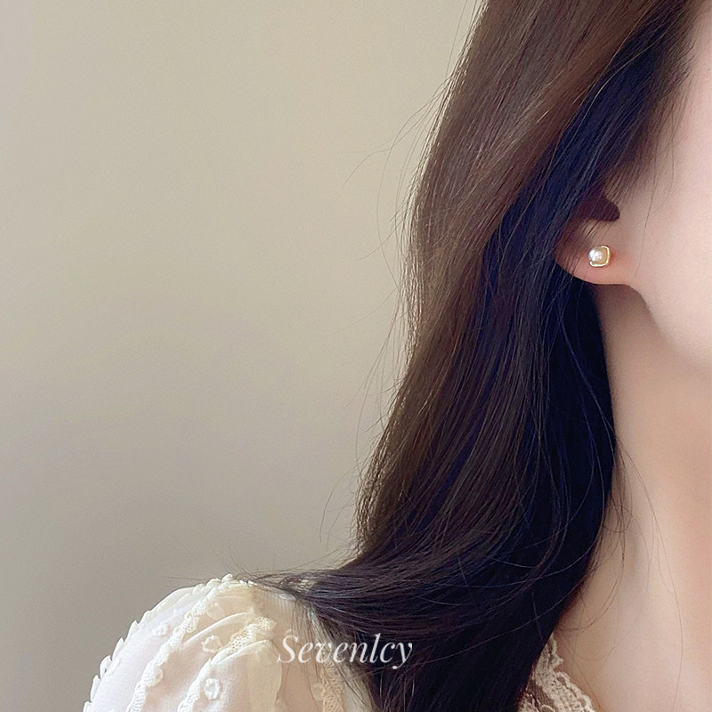 精致通勤耳钉天然珍珠