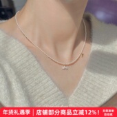 七与 美人鱼 鱼尾项链精致温柔925纯银小米珍珠秋冬锁骨链