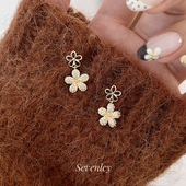 精致花朵耳钉小众耳饰925银 高品轻奢超闪 新品 有钱花