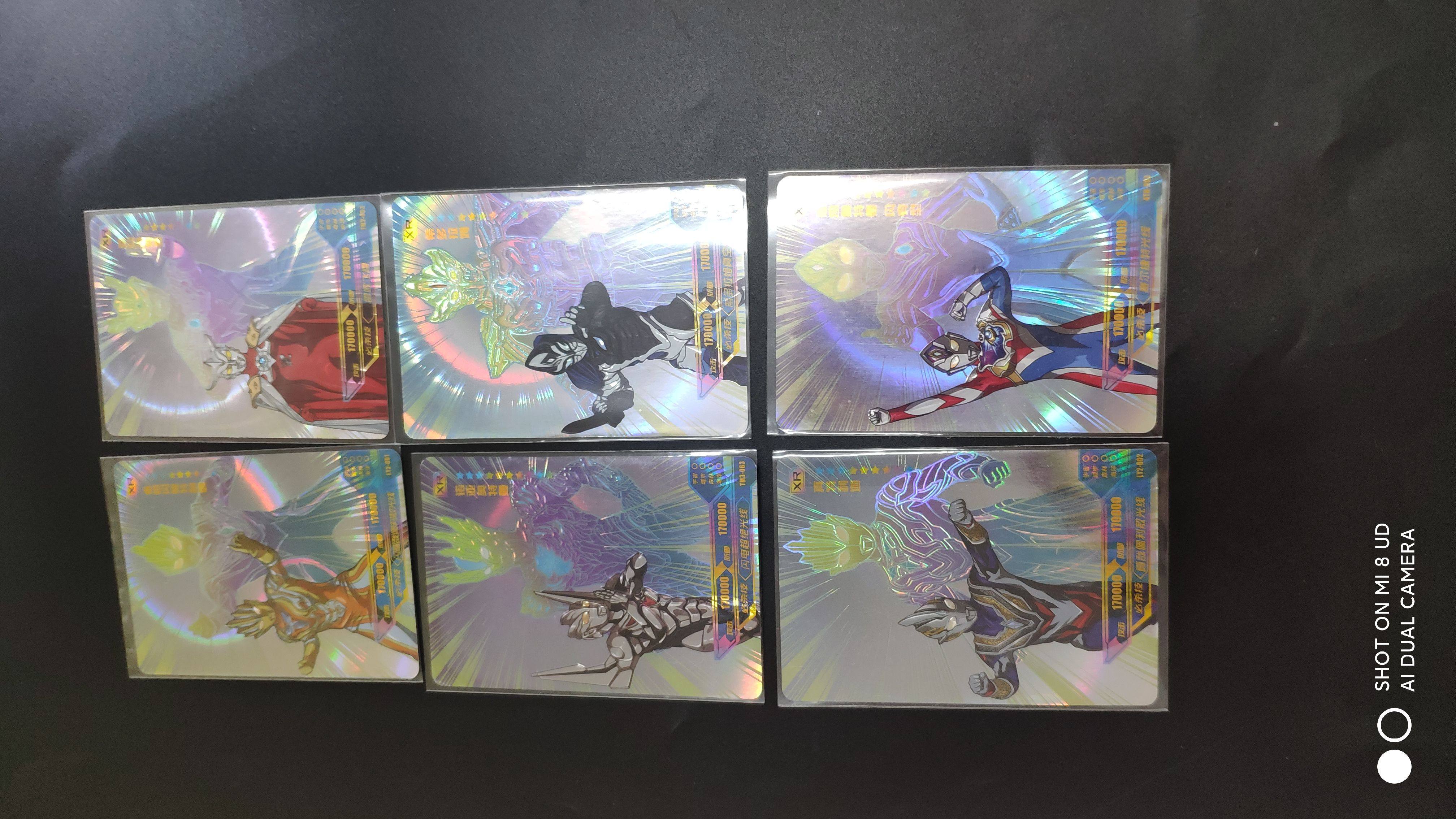 正版卡游奥特曼卡片xr6张一起走轻微使用痕迹