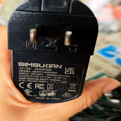 Simsukian 5V3A电源适配器，型号SK03(议价）