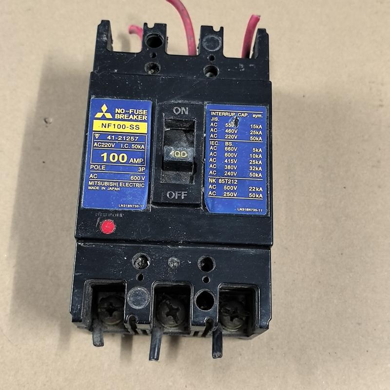 二手拆机三菱塑壳断路器，型号NF100-SS，3P (议价）