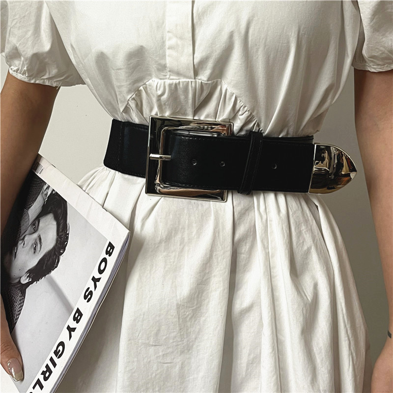 韩版连衣裙弹力腰带配皮带衬衫百搭收腰装饰宽腰封时尚束腰松紧