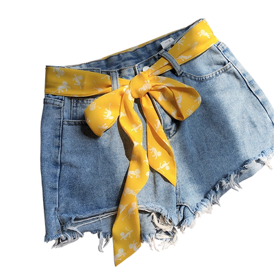 2025韩版窄丝巾女长条腰带超长