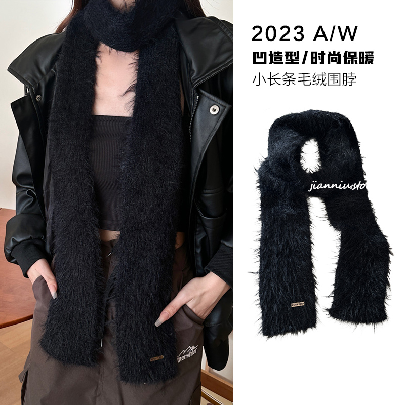 秋冬围巾韩版女纯色围脖保暖百搭