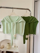 围巾女款 打结针织毛线时尚 夏季 春秋空调房搭肩纯色小披肩外搭衬衫