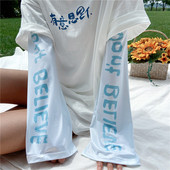 夏季 套骑车手套 子百搭护臂套ins袖 宽松冰丝开车防晒冰袖 网红袖