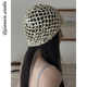 时尚 ins风亮片渔夫帽女205夏季 新款 编织镂空包头帽显脸小堆堆冷帽
