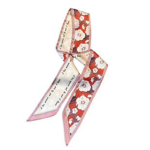 石原包包丝巾小长条女春夏季温柔复古花朵领巾绑里美ins头巾发带