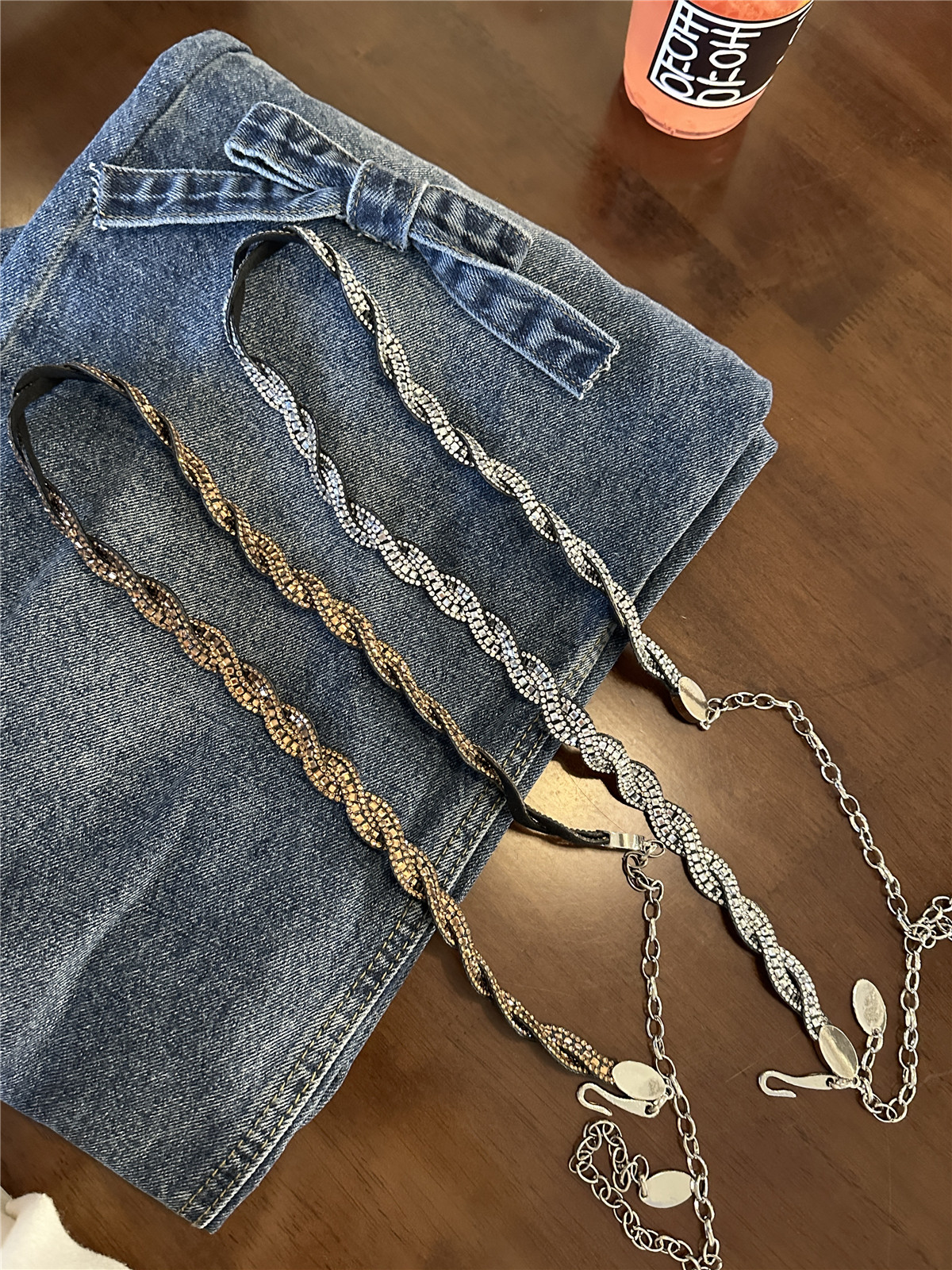 腰链女夏季新款百搭气质水钻复古细腰链连衣裙西裤配饰ins风腰带