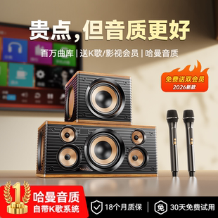 金运家庭KTV音响套装一体麦克风大音量低音炮点歌机K歌卡拉OK