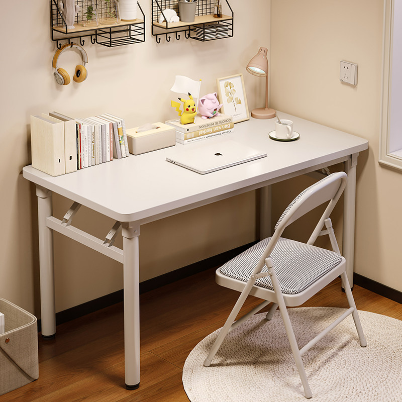 电脑桌台式宿舍可折叠桌子卧室女生长方形书桌家用学生简易写字桌