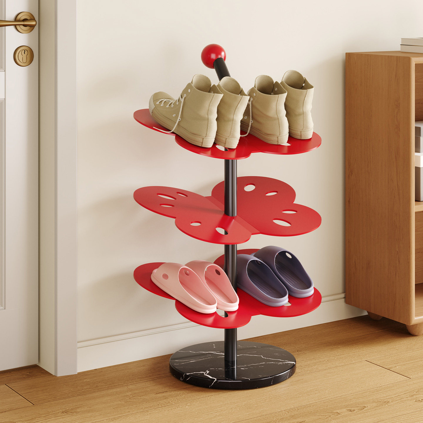 多巴胺鞋架多层家用门口入户小窄简易儿童鞋架子室内好看宝宝鞋柜