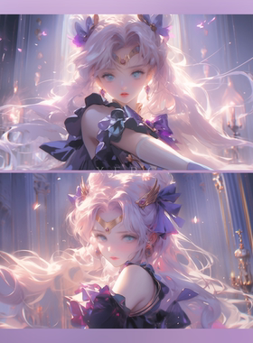 超清壁纸 美少女战士-紫光｜5K4K壁纸IPAD电脑IMAC平板XERCXERC