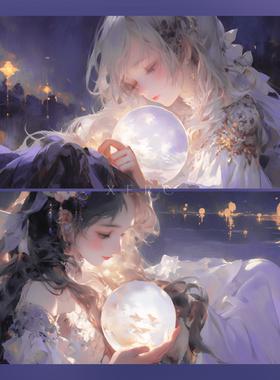 超清壁纸 油画风-夕月｜5K4K壁纸IPAD电脑IMAC平板XERCXERC