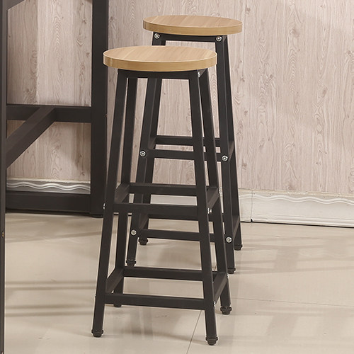 高脚凳奶茶店吧台凳钢木