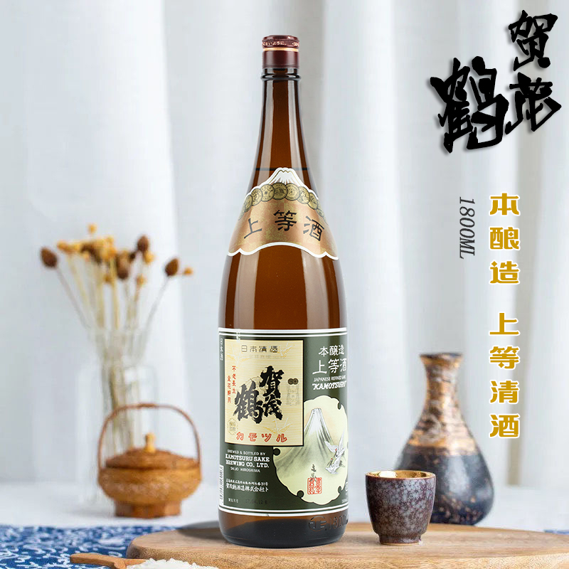 日本进口清酒 贺茂鹤本酿造上等清酒1.8L瓶装发酵酒米酒 正品特价