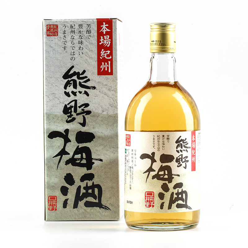 日本進(jìn)口果酒 13度本場(chǎng)紀(jì)州熊野梅酒720ml禮盒裝配制酒 正品特價(jià)