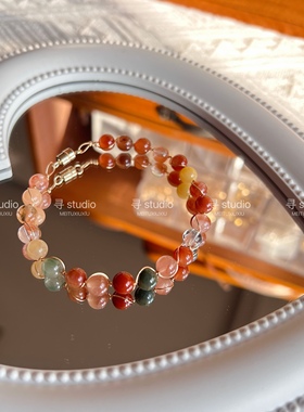 多加手作【福禄寿扭扭软镯】原创水晶手链懒人扣方便摘取学生党女