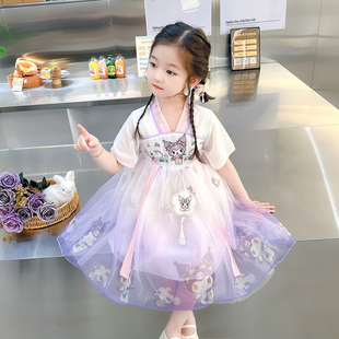 女童库洛米连衣裙夏季2025新款童装儿童公主裙洋气女宝宝夏装裙子