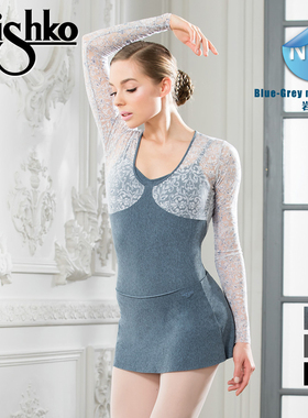 Grishko俄罗斯进口舞蹈服装女长袖芭蕾体操服蕾丝练功服DA1522/2M