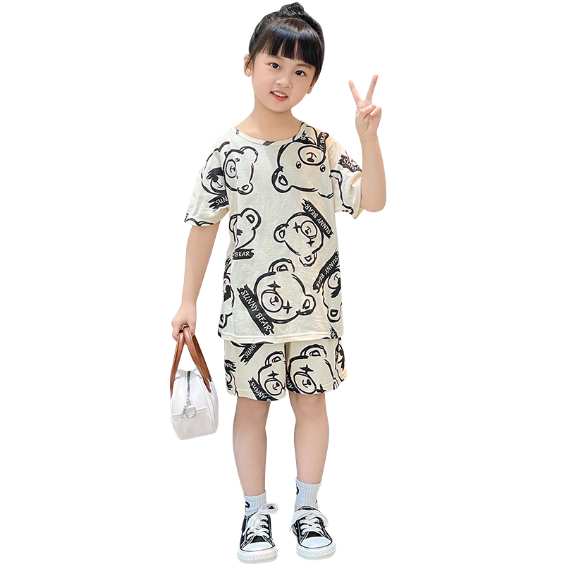 儿童休闲夏季纯棉短袖套装