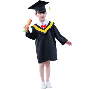 儿童博士服学士服中小学生毕业袍班服幼儿园夏季薄款长袍礼服套装