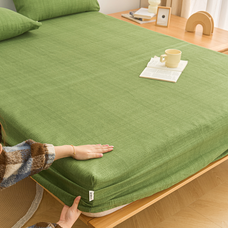 原棉老粗布床笠床垫保护罩