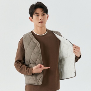 加厚贴身青少年羽绒棉坎肩内胆棉袄马夹 保暖背心新款 马甲男士 冬季
