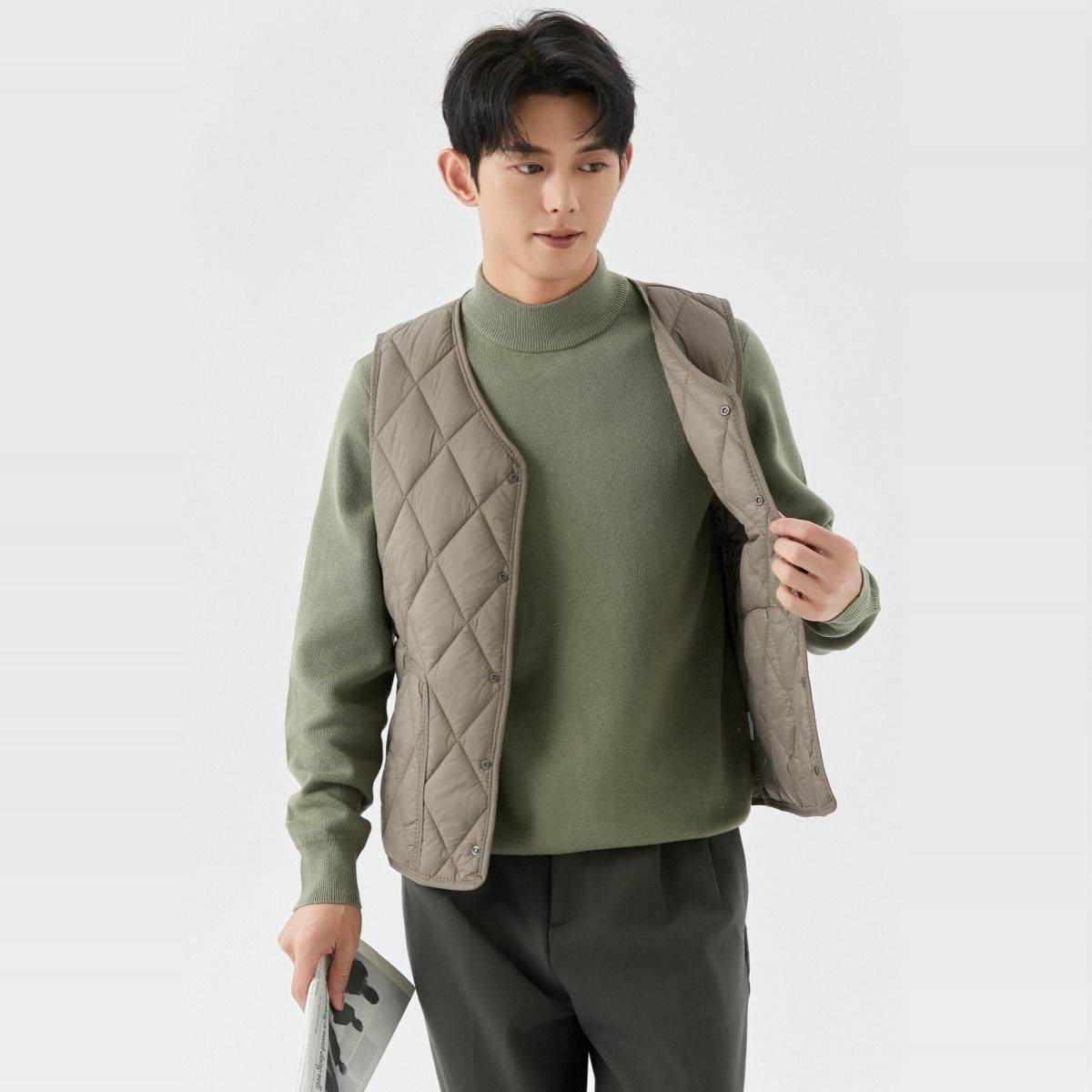 轻薄羽绒棉马甲男冬新款打底保暖棉背心短款休闲坎肩内胆修身马夹,男装,背心,淘宝优惠券,粉丝福利购,淘宝优惠卷