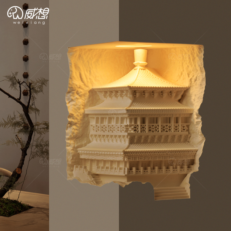 威想中式石膏壁灯嵌入式壁龛灯