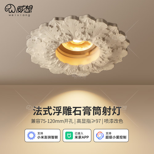 全光谱法式筒灯嵌入式石膏射灯