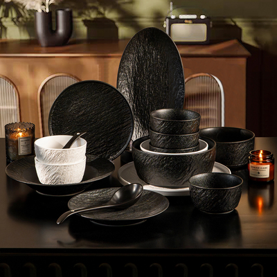 sisin诗心 釉下彩碗碟套装家用餐具套装奢野漫居陶瓷碗盘组合送礼