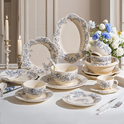 sisin诗心 碗碟套装家用餐具套装陶瓷梦境碗盘子组合乔迁结婚送礼