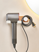 吹风机置物架免打孔卫生间电吹风支架镜前浴室风筒挂架收纳原木风