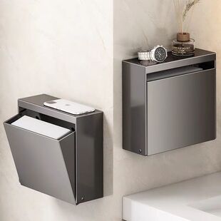 卫生间厕纸盒壁挂免打孔厕所放插手纸巾草纸卷纸防水卫生纸置物盒