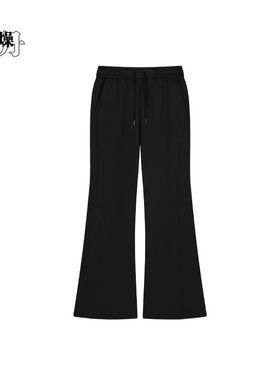 乔丹针织长裤女2025秋季宽松吸汗休闲阔腿喇叭运动裤QDLKL2254248