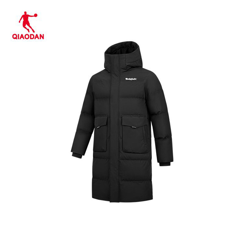乔丹中长款防风保暖羽绒服