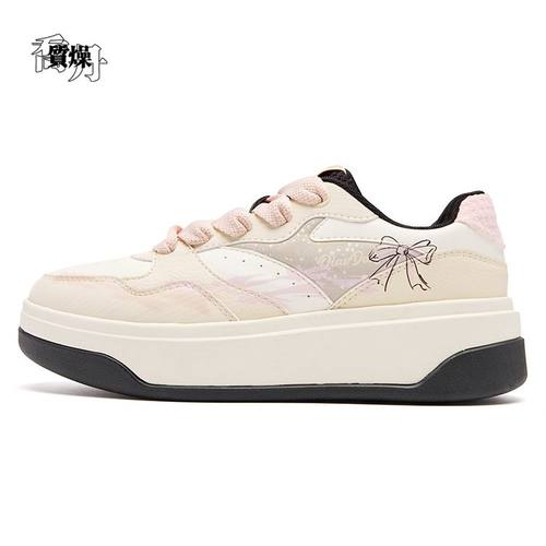 乔丹质燥女鞋潮流革面厚底板鞋