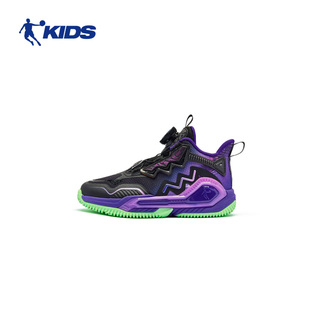 乔丹儿童男童篮球鞋2025秋季新款旋转纽扣小童运动鞋减震T5541101