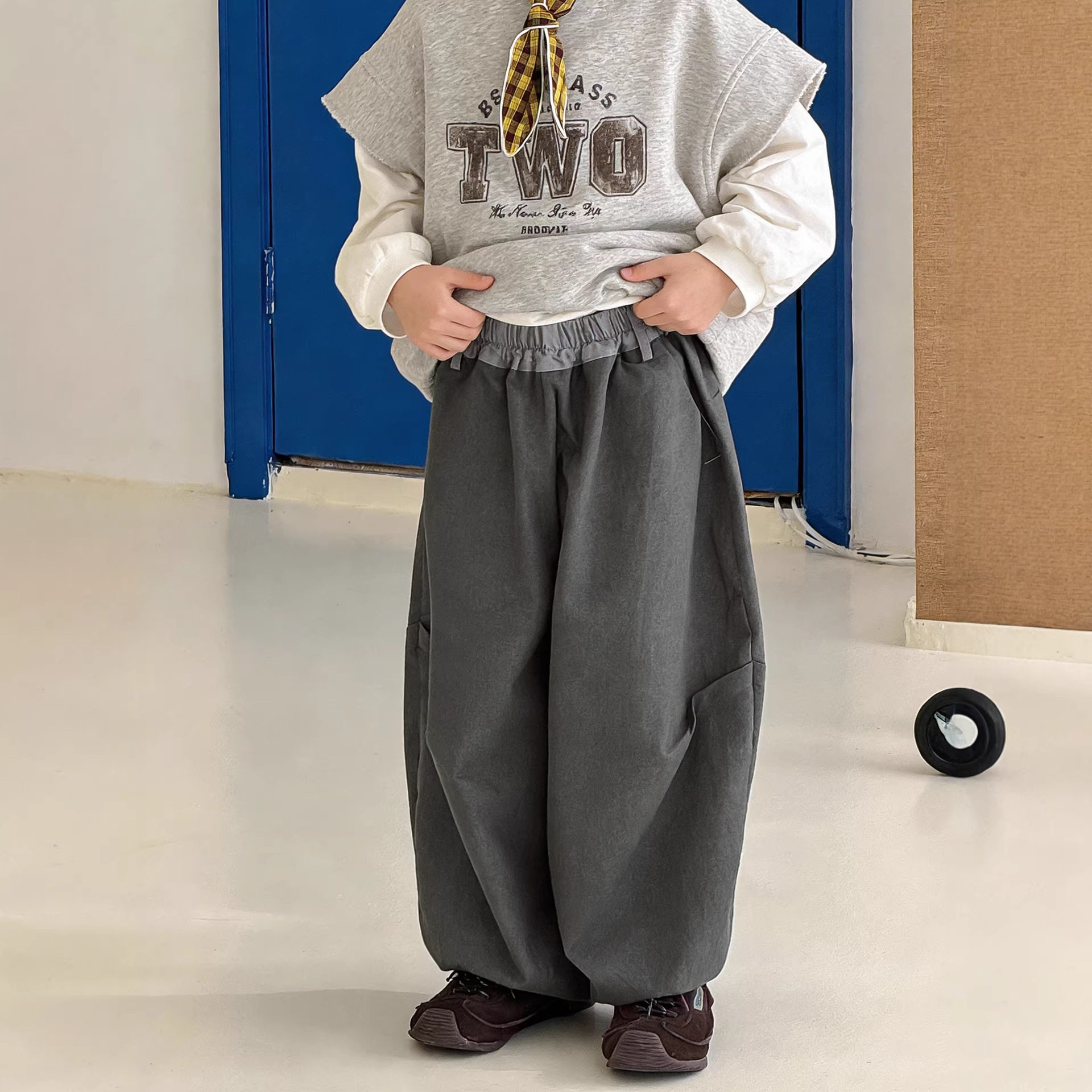 棉小铺男童休闲裤儿童春季韩版2026新款宽松潮范萝卜裤童装裤子潮