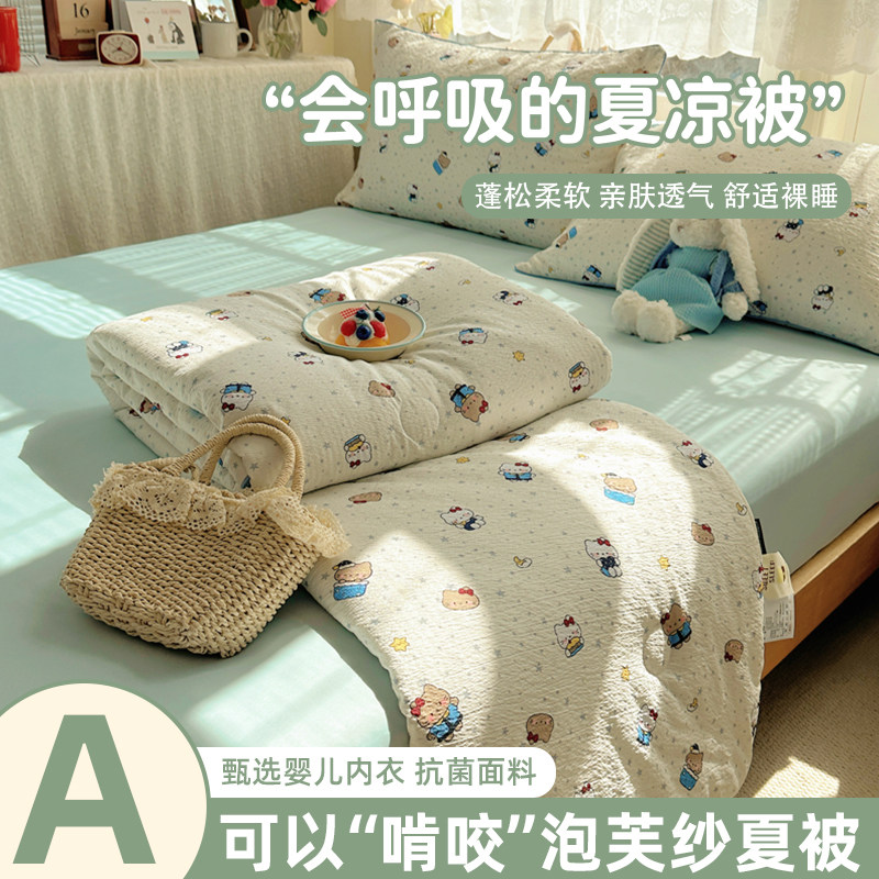 2026新款夏季泡芙棉夏凉被空调被可机洗学生宿舍单人春秋被子被芯