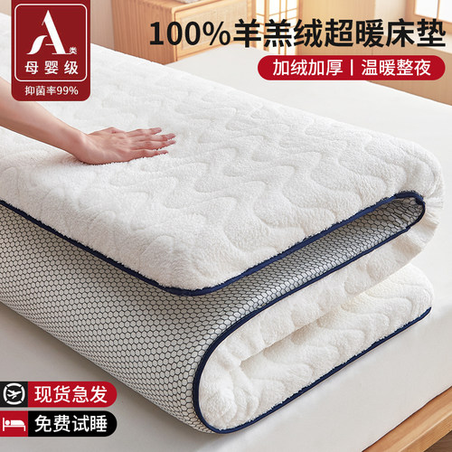 羊羔绒床垫软垫家用卧室床褥垫冬季加厚保暖牛奶绒褥子榻榻米垫子